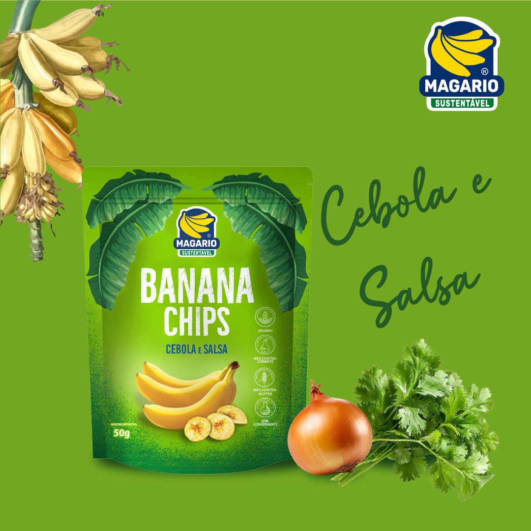 Banana Chips Cebola e Salsa